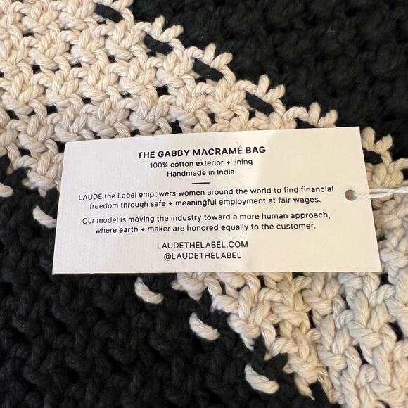 Laude the Label Mini Macramé Bag with Wooden‎ Handles - Picture 9 of 9